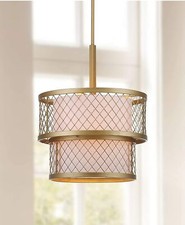 New Safavieh Lighting Collection Evie Antique Gold 57-inch Pendant Light FLE43