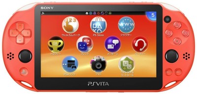 Sony Ps Vita PCH-2000 ZA24 Neon Orange Konsole Wi-Fi Modell Japan 