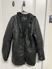 Express Leather Parka Jacket Outerwear Coat