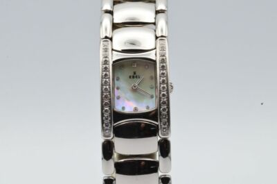 EBEL BELUGA MANSCHETTE DAMEN UHR 9057A28-10 BRILLIANTEN PERLMUTT TOP ZUSTAND