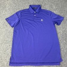 Ralph Lauren Polo Shirt Mens Large Purple RLX Golf Golfer Stretch Performance