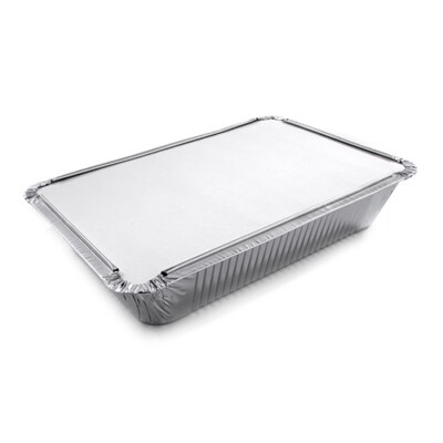 100 Stück Aluschalen R84L mit Deckel (219×158×38mm), 900 ml