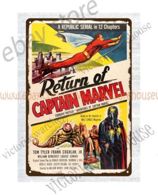 wall art 1953 ADVENTURES RETURN OF CAPTAIN  MOVIE POSTER tin sign