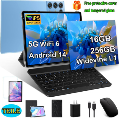 2025Tablet 16GB RAM 256GB 10.1 in Gaming Tablet PC Android 14 Octa-Core Dual SIM