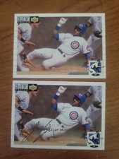 2 x 1994 Collector's Choice Silver Signature Parallel & Base Jose Vizcaino #284