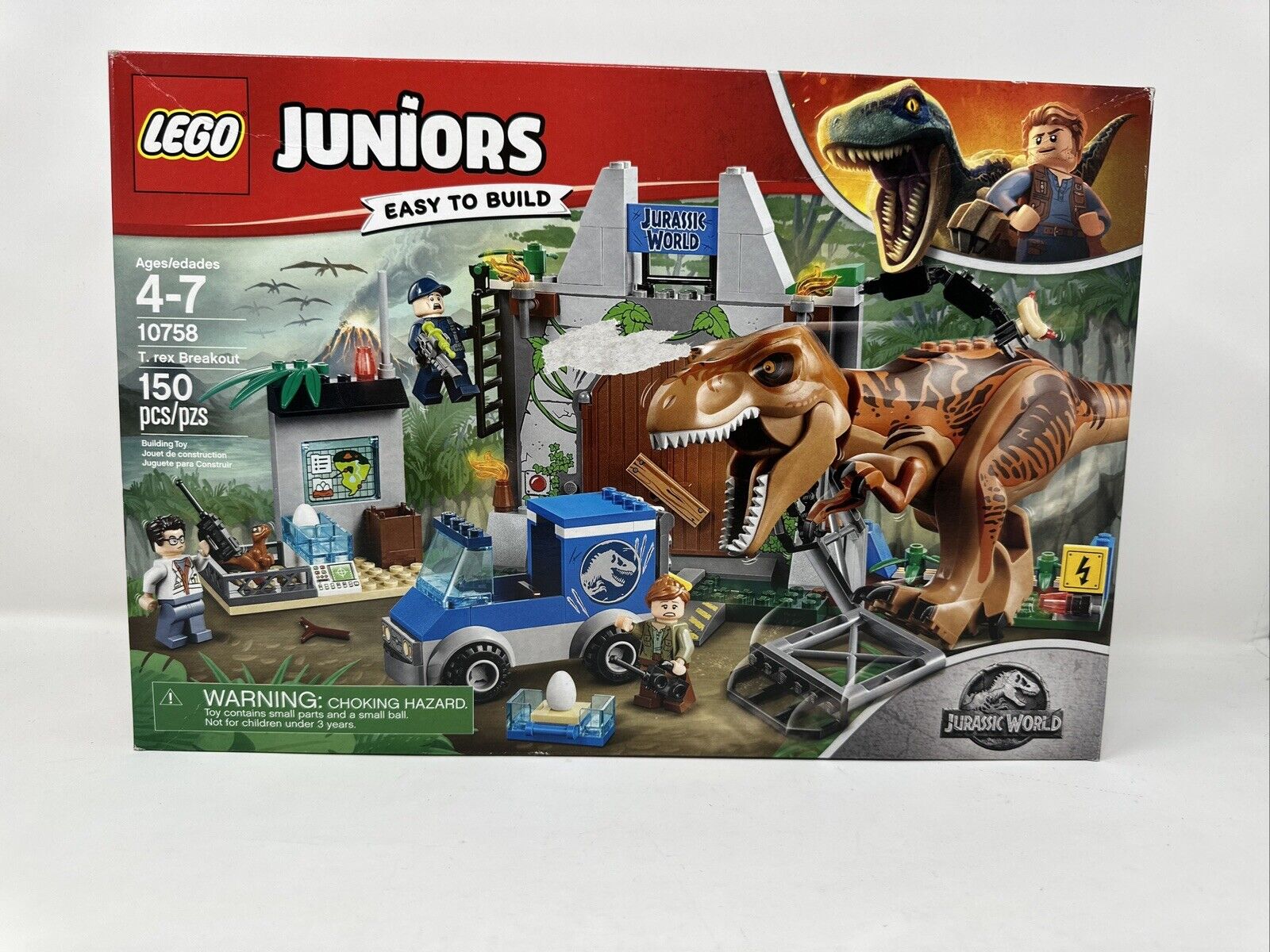 få Skylight patrulje LEGO T. Rex Breakout Juniors Jurassic World 10758 - New Sealed Box Damage  673419284110 | eBay