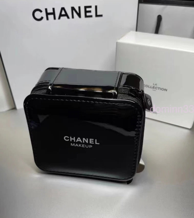 Chanel Black Clutch Bag with Mirror