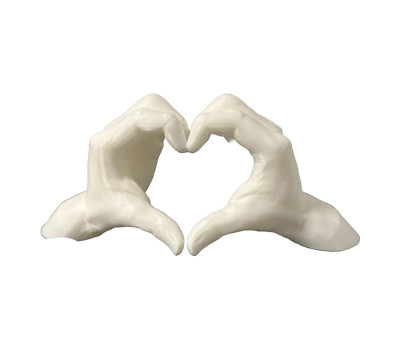 Herz Hand Liebe Hand 3D gedruckt Skulptur - perfektes Geschenk oder Deko