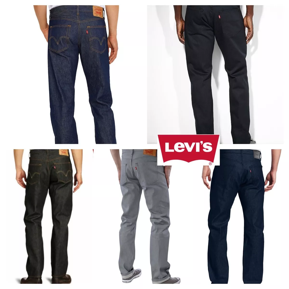 Levis 501 Shrink To Fit Button Fly Jeans Many Colors Many Sizes Denim Rigid