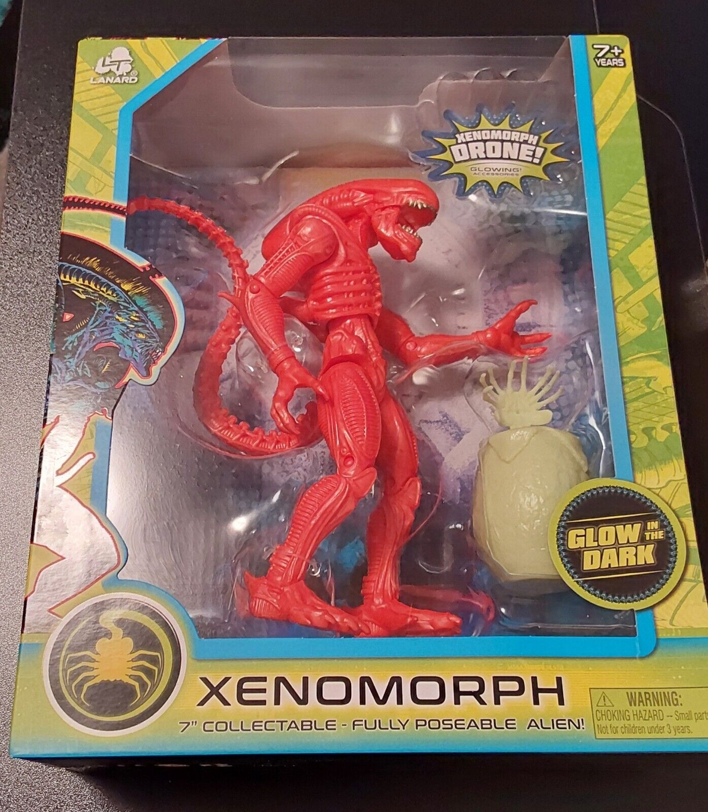 Lanard Toys Alien Collection 7" GITD Warrior Xenomorph Alien Action Figure SE