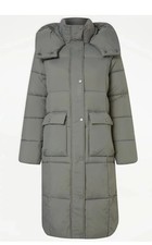 Bnwt Long Grey Hooded Puffer Coat Sold Out Size Small 8 10