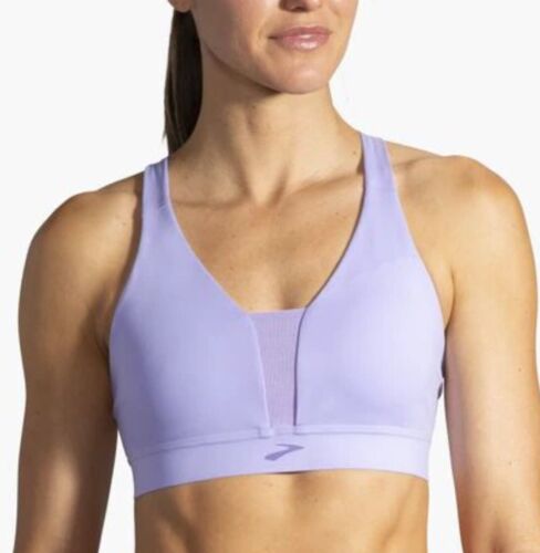 Brooks Run Bra Drive lilac Plunge top size M A000446