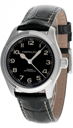 Hamilton Khaki Field Murph Auto 38mm Black Leather Mens Watch H70405730