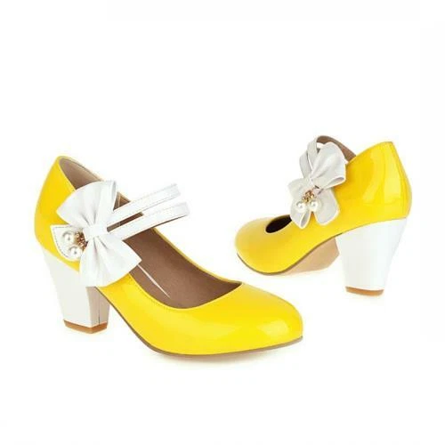 Women's Block Heel Fashion Mary Janes Ankle Strap Pumps Round Toe Casual Shoes - Picture 8 of 28