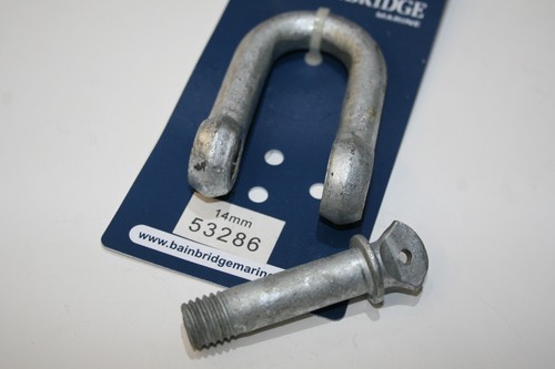 Bainbridge Gancio a D Zincato con Perno 14mm 14P 25W 48L - Ferramenta Barca Nuova - Foto 3 di 4