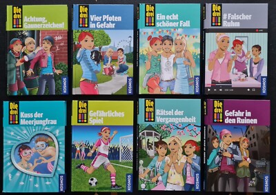 Die drei !!!, 8 x Bücher,  Ein echt schöner Fall, Falscher Ruhm, Vier Pfoten in