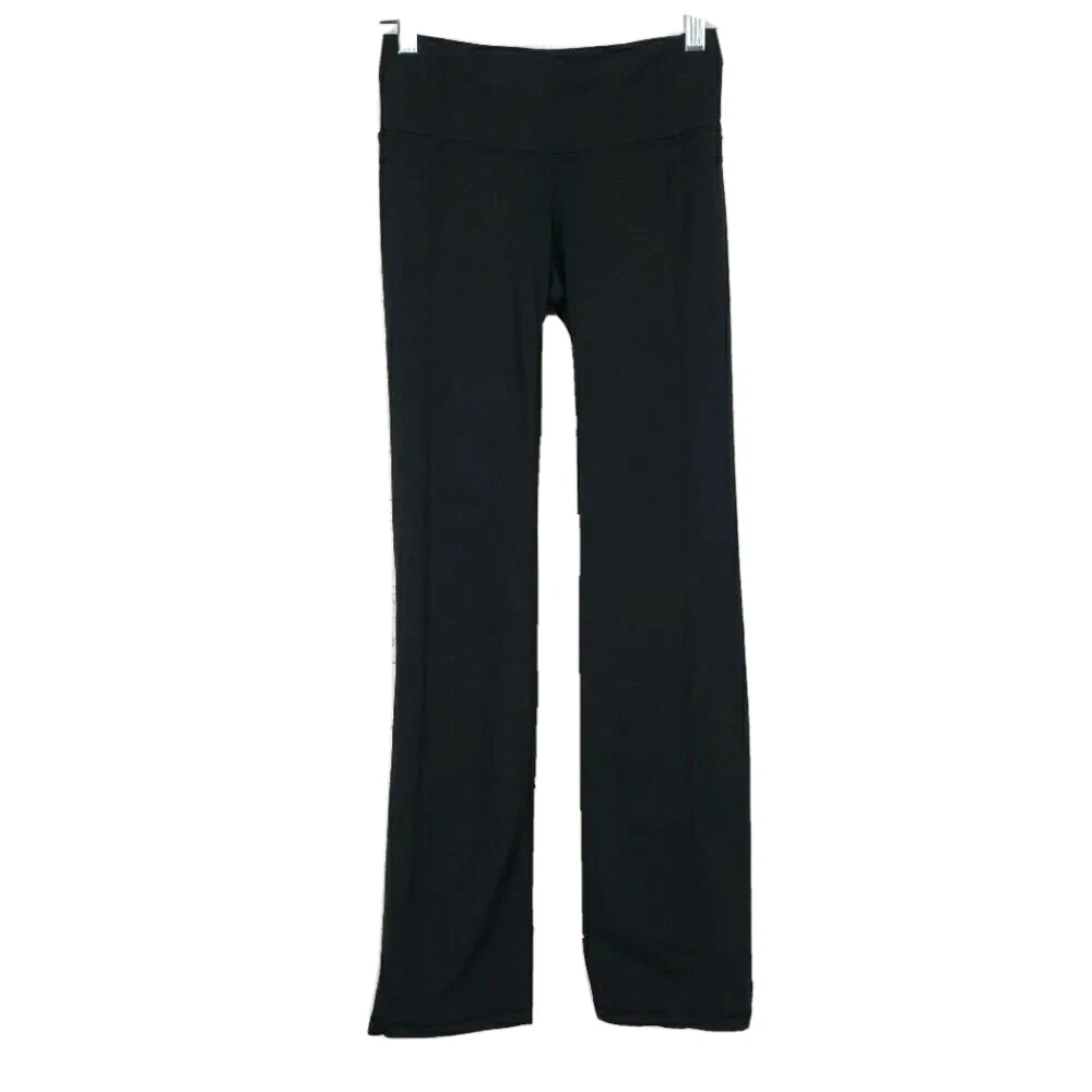 Athleta Womens Black Pants Size XSP Gusset Full Length Slimming
