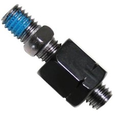 Mirror Adapter M8 Left Hand Thread Black to M8 Right Hand Thread Steel
