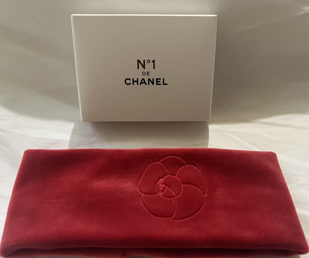 シャネル ヘアバレタ CHANEL No 1 Camellia Logo Hair Band Headband Red Bath Spa Makeup
