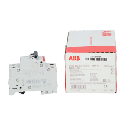 Abb 2CDS252001R0104 Miniature Circuit Breaker 2P New NFP (5pcs)