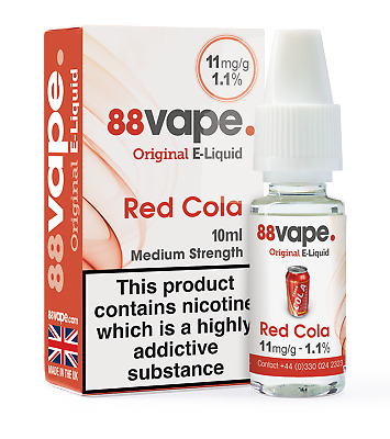 Buy 88 Vape E-Liquid | 10ml | 44 Flavours | All Strengths | 10 & 20 Packs