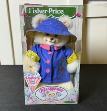 Vintage Fisher Price 10" Briarberry Lisaberry Plush Bear 2000 HTF NIB Raincoat
