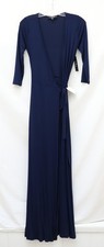 NWT Lulus Garden District Navy Blue Wrap Maxi Dress Bridesmaid Cocktail Long New
