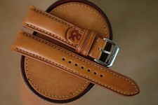 Custom Handmade Brown Leather Strap for Bell  Ross   Size 22/18mm or any size 