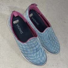 Vionic Women’s Sport Shoes Size 8 M Blue Fabric Athleisure Activewear Fun 