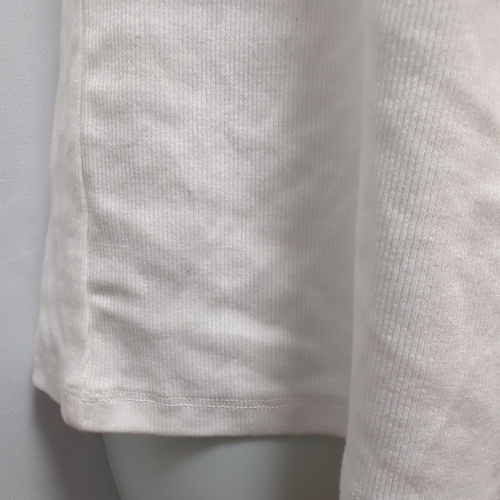 M&S White Ribbed Scoop Neck Cotton Stretch Boat Neck T-Shirt Top Women’s UK 24 image 3
