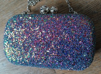 Clutch süße Tasche bijou brigitte changierende Farbe Hochzeit NEU UNBENUTZT