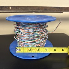 Vintage Roll Bell Telephone Wire 24 AWG 3 Pair 6 Conductor Twisted Feet 647A