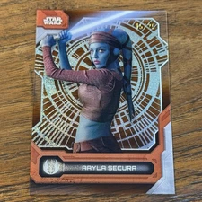 Aayla Secura 2024 Topps Star Wars High Tek ORANGE 15/25 Diffractor Laser Card #1
