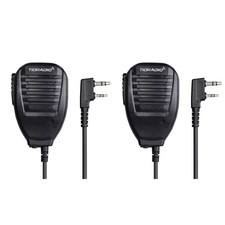 TIDRADIO Speaker Microphone Police Walkie Talkie Mic Accessories for Black