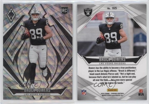2024 Panini Phoenix Rookies Wave Brock Bowers #165 15t1 - Picture 3 of 3