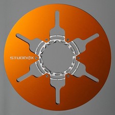 Studevox 10.5" Edge Polished Orange Aluminium Tape Reel For Reel Tape Recorders