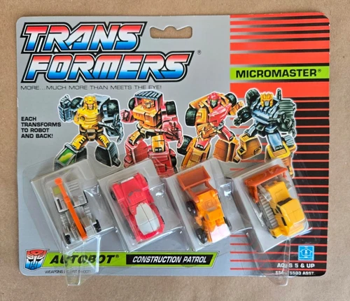 1989 Transformers Micromaster Autobot Construction Patrol Mint On Card MOC