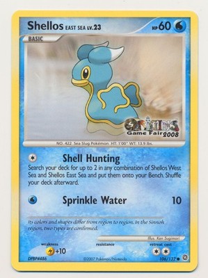 Pokemon Secret Wonders Origins Game Fair 2008 Shellos 106/132 LIGHT PLAY!