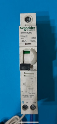 Schneider iC60H C45 RCBO 30ma