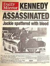 Periódico Asesinato JFK De Colección Presidente Americana Años 60 Retro Antiguo Dr Who Dallas