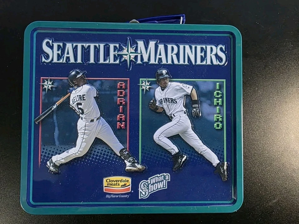 Fiambrera metálica vintage de 3 Seattle Mariners diferentes Foto 2 de 4