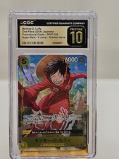 CGC 10 PRISTINE Japanese ONE PIECE 2024 Monkey D. Luffy OP07-109 V Jump Oct.