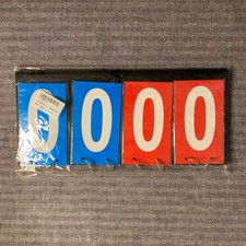 4-Digit Portable Flip Scoreboard, Easy Score Keeper for Cornhole Volleyball Game
