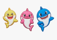 BABY SHARK Pinkfong Nickelodeon Crocs JIBBITZ CHARMS 3 Pack New Rare Sold Out