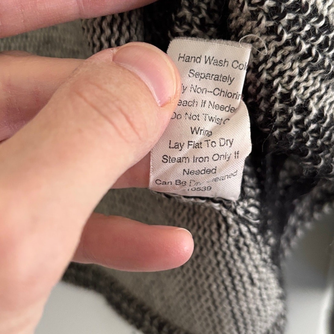 CAbi Wool Blend Patchwork Circle Open Cardigan Sw… - image 6