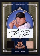 2005 Donruss Diamond Kings Miguel Cabrera Crowning Moment Silver Auto #3/10 SSP