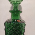  Italian Empoli green diamond rectangle vase 10  inch W/ Stopper and sticker  — photo 3