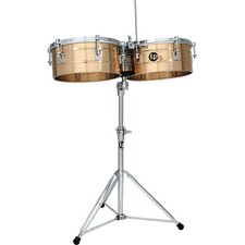 Latin Percussion LP257-BZ 14 and 15 Timbales in Solid Bronze