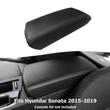 Center Console Armrest Lid Armrest Cover Trim Black For 2015-2019 Hyundai Sonata