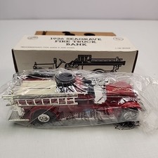 1991 Ertl die cast coin bank 1926 Seagrave fire truck 9823 Chevrolet Red NIB